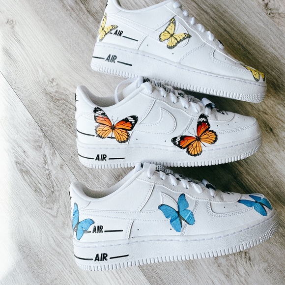 NIKE AIR FORCE 1 low butterfly custom - Picture 2 of 13